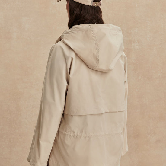 Young Ideas/Henmores - Jeanie Hooded Tech Jacket - Oat Milk - XS