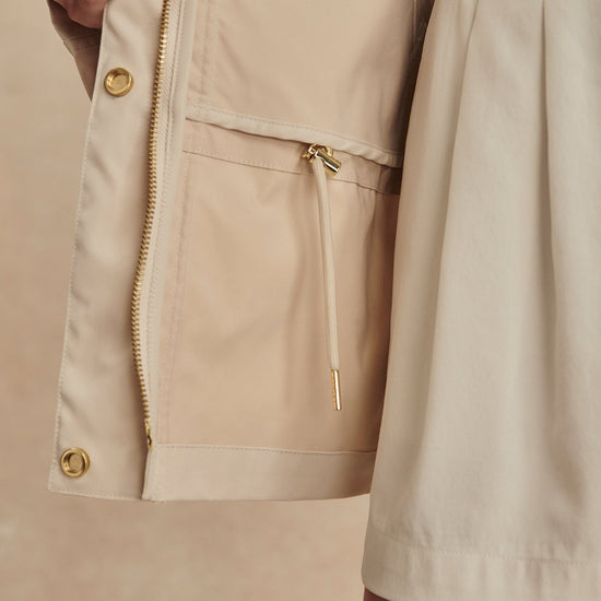Young Ideas/Henmores - Jeanie Hooded Tech Jacket - Oat Milk - XS