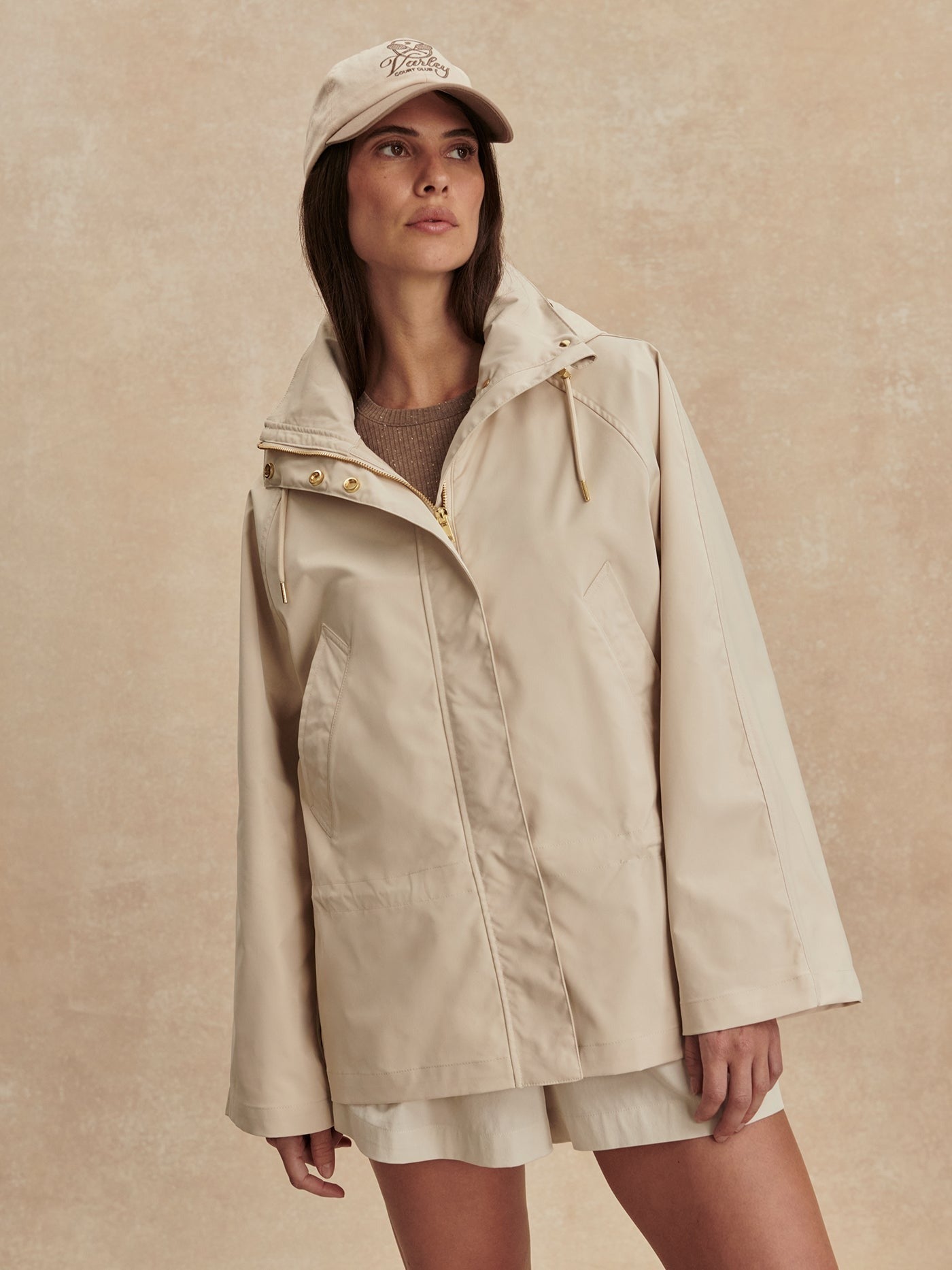 Young Ideas/Henmores - Jeanie Hooded Tech Jacket - Oat Milk - XS