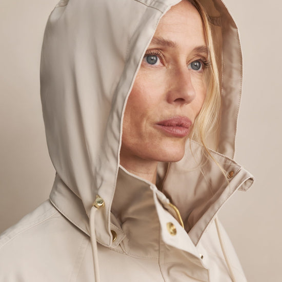 Young Ideas/Henmores - Jeanie Hooded Tech Jacket - Oat Milk - XS