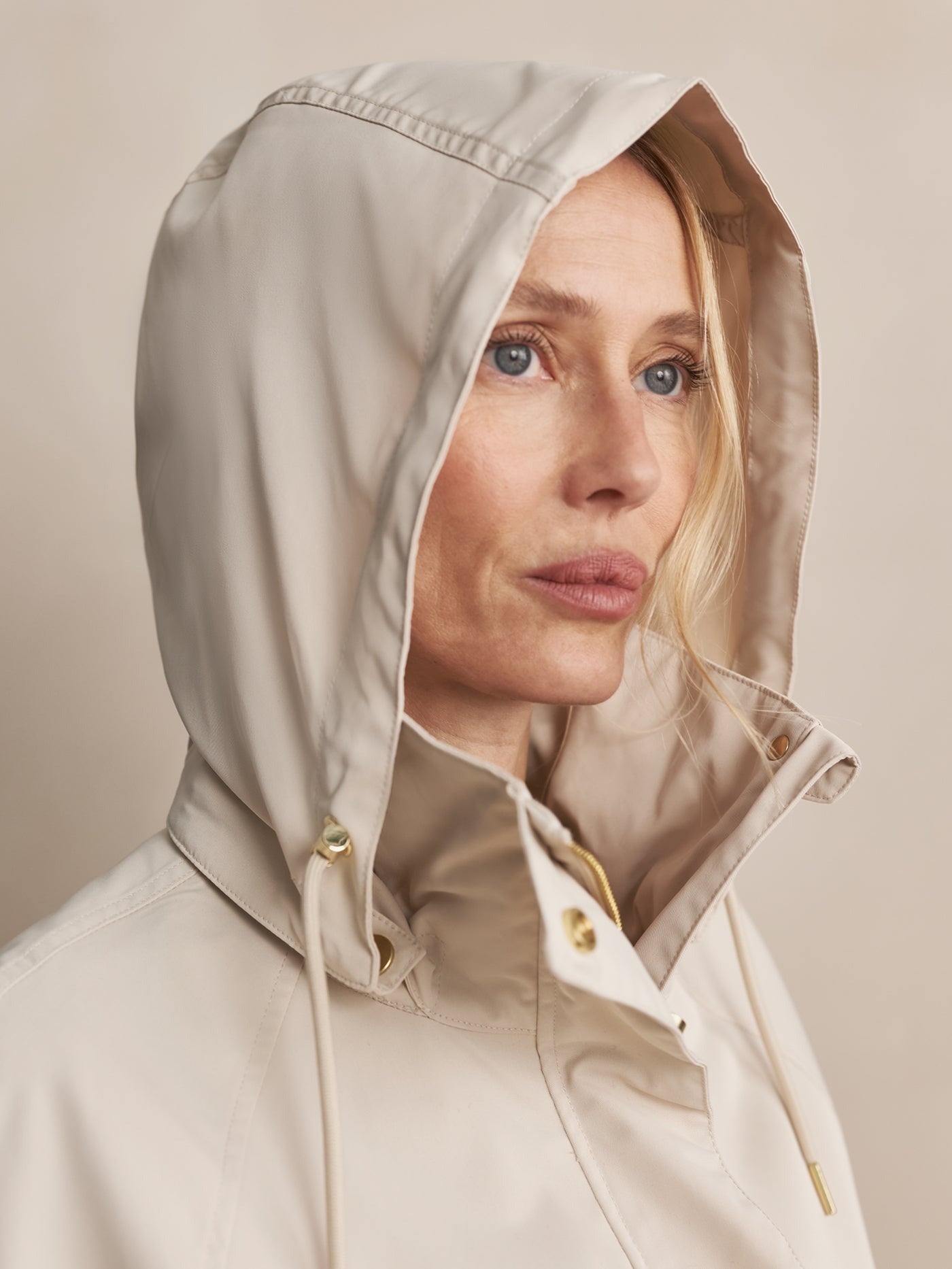 Young Ideas/Henmores - Jeanie Hooded Tech Jacket - Oat Milk - XS