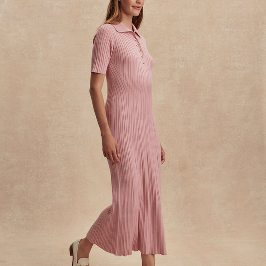 Young Ideas/Henmores - Joey Knitted Maxi Dress - Zephyr Mauve - XS