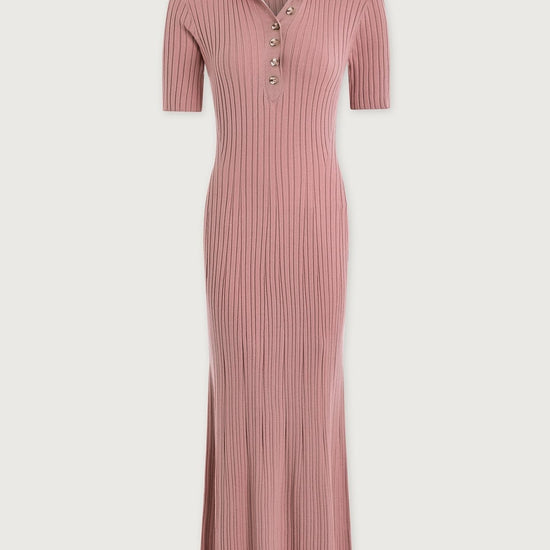 Young Ideas/Henmores - Joey Knitted Maxi Dress - Zephyr Mauve - XS