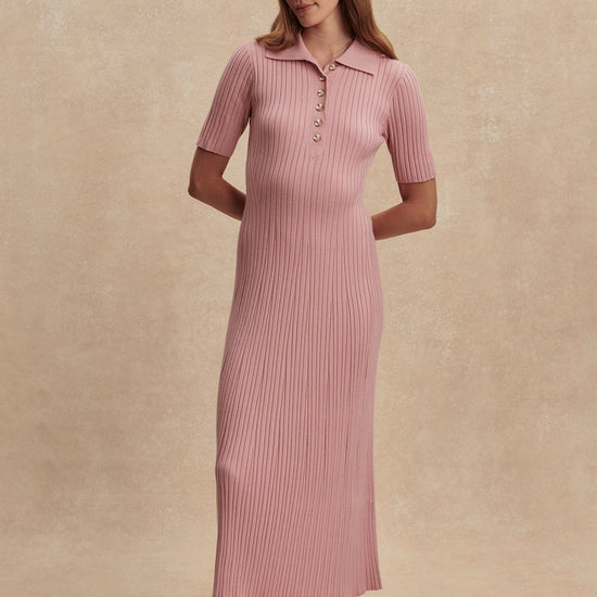 Young Ideas/Henmores - Joey Knitted Maxi Dress - Zephyr Mauve - XS