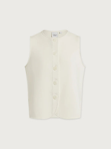 Young Ideas & Henmores - Josie Button Through Jersey Tank - Pristine - XS