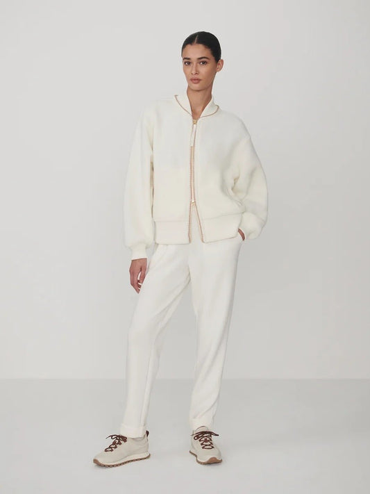 Young Ideas & Henmores -Klaudia Fleece Jacket -Egret -XS
