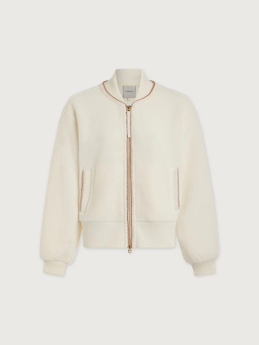 Young Ideas & Henmores -Klaudia Fleece Jacket -Egret -XS