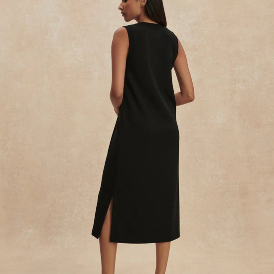 Young Ideas & Henmores -Kyler Tank Midi Jersey Dress -Black -XS