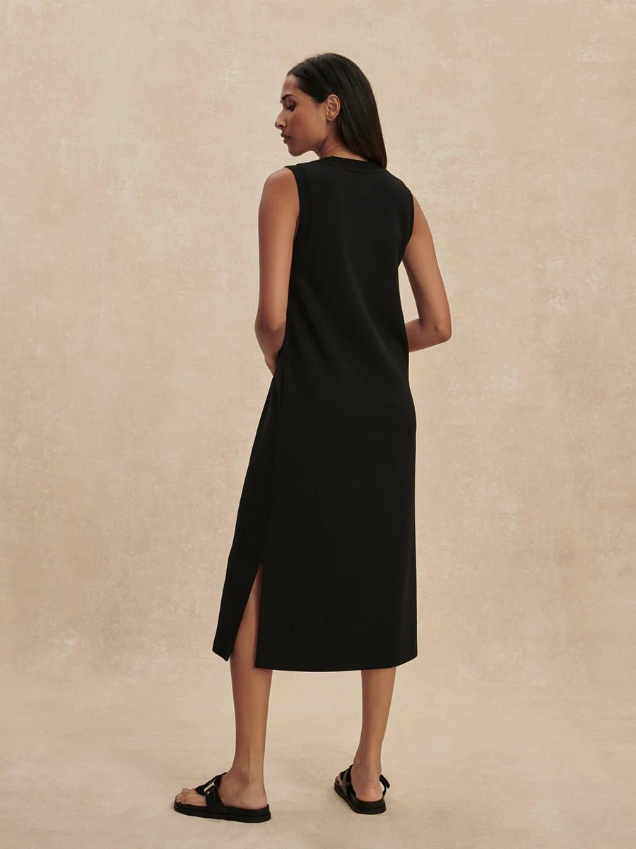 Young Ideas & Henmores -Kyler Tank Midi Jersey Dress -Black -XS