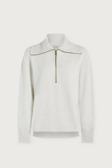 Young Ideas/Henmores - Larson Half Zip Sweat - Ivory Marl - XS