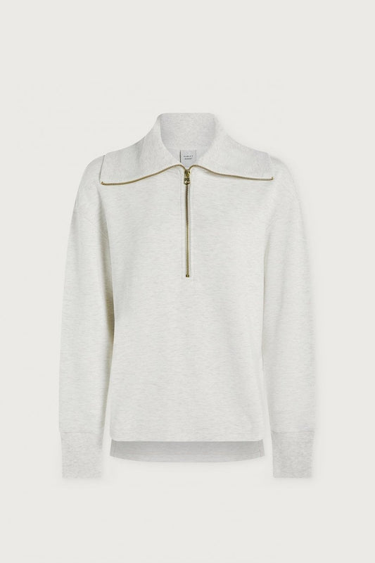 Young Ideas/Henmores - Larson Half Zip Sweat - Ivory Marl - XS