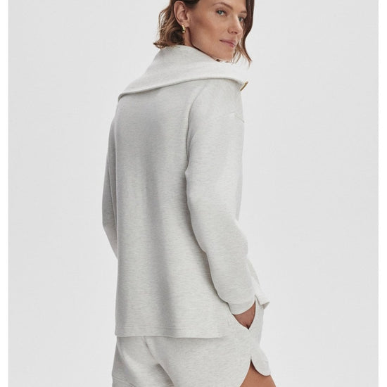 Young Ideas/Henmores - Larson Half Zip Sweat - Ivory Marl - XS