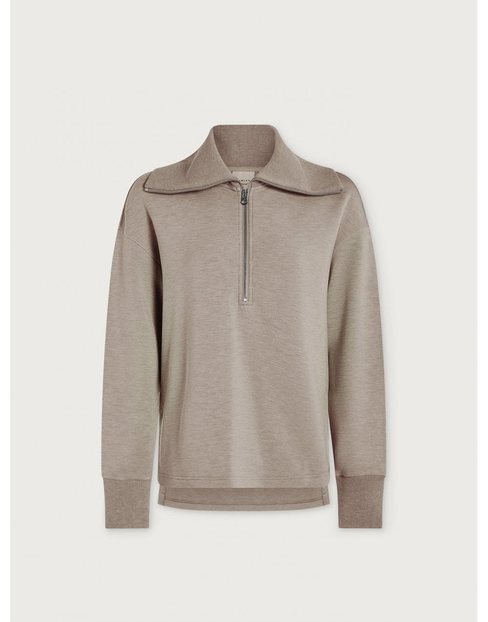 Young Ideas/Henmores - Larson Half Zip Sweat - Ivory Marl - XS