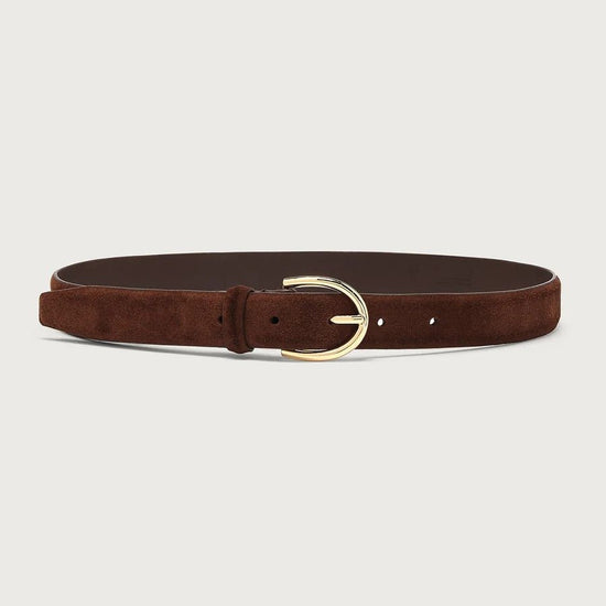 Young Ideas & Henmores -Lenai Suede Belt -Chocolate -S/M