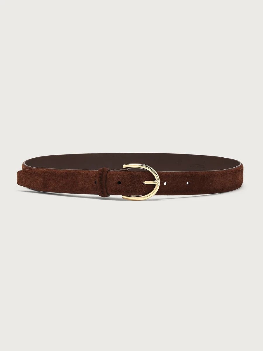 Young Ideas & Henmores -Lenai Suede Belt -Chocolate -S/M