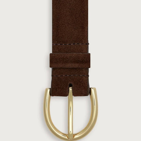 Young Ideas & Henmores -Lenai Suede Belt -Chocolate -S/M
