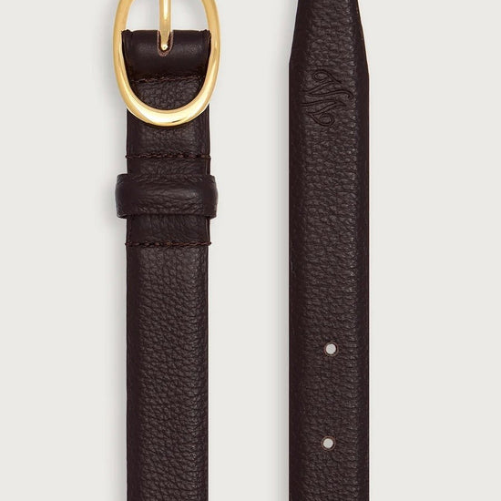 Young Ideas & Henmores -Luelle Leather Belt -Coffee Bean -S/M