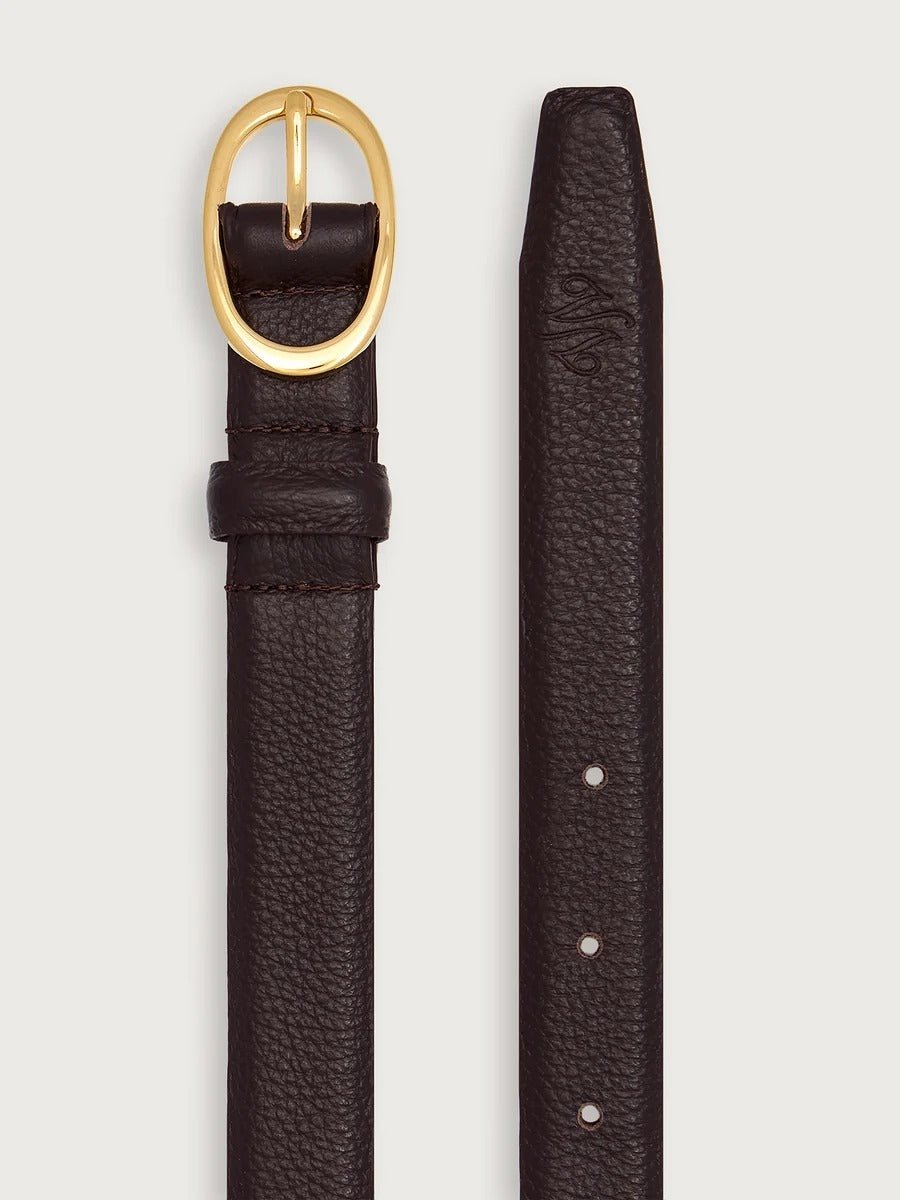 Young Ideas & Henmores -Luelle Leather Belt -Coffee Bean -S/M