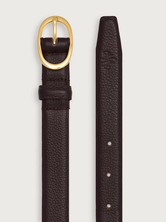 Young Ideas & Henmores -Luelle Leather Belt -Coffee Bean -S/M