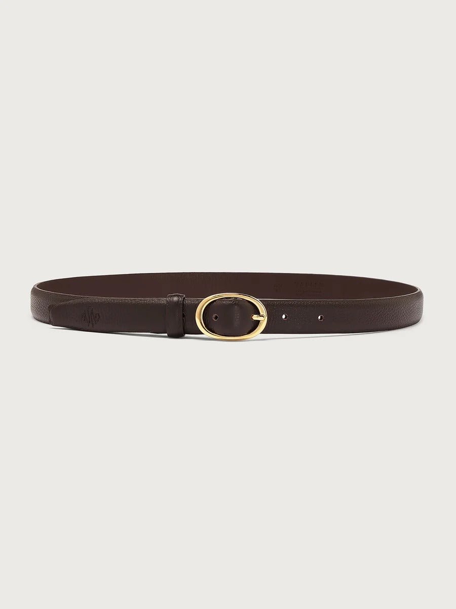 Young Ideas & Henmores -Luelle Leather Belt -Coffee Bean -S/M