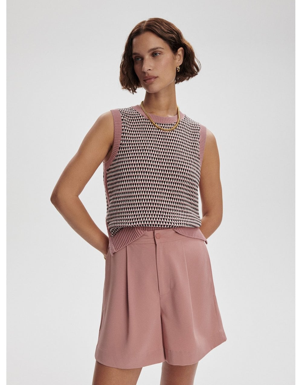 Young Ideas/Henmores - Mariya Easy Pleat Short - Ash Rose - XS