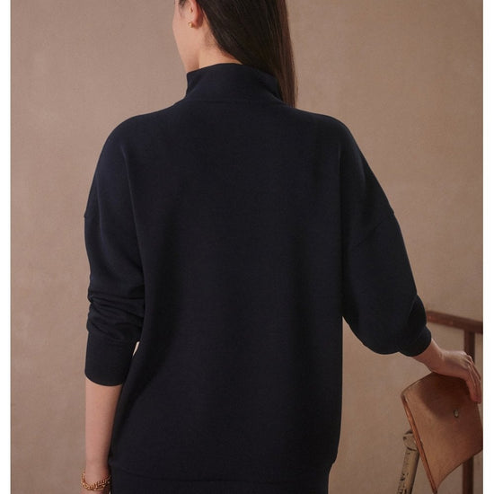 Young Ideas/Henmores - Masie Longline Sweat - Navy - XS