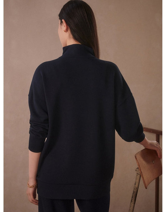 Young Ideas/Henmores - Masie Longline Sweat - Navy - XS