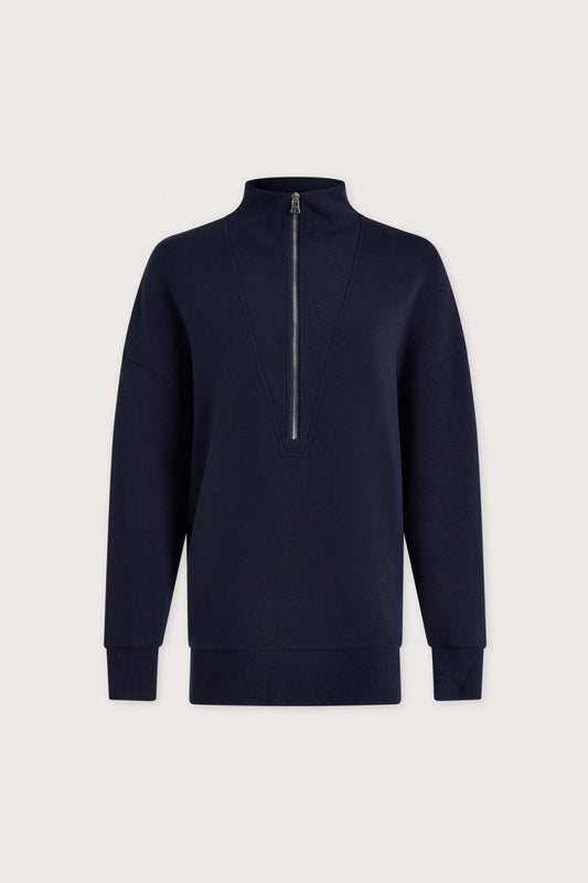 Young Ideas/Henmores - Masie Longline Sweat - Navy - XS
