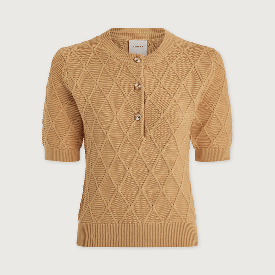 Young Ideas/Henmores - Merryn Diamond Knit Cardigan - New Wheat - XS