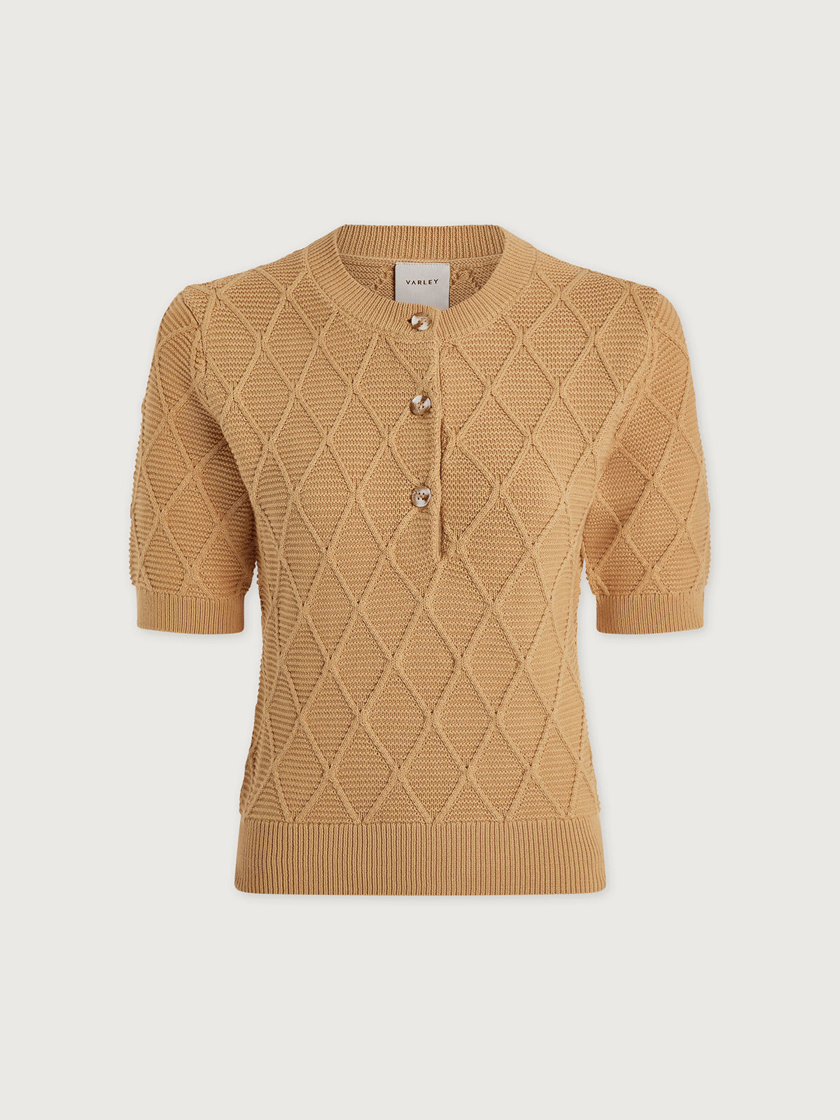 Young Ideas/Henmores - Merryn Diamond Knit Cardigan - New Wheat - XS