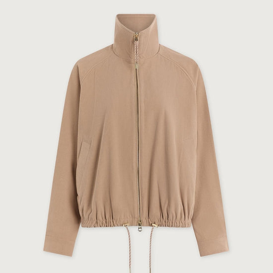 Young Ideas/Henmores - Nadina Cord Detail Blouson Jacket - Light Taupe - XS