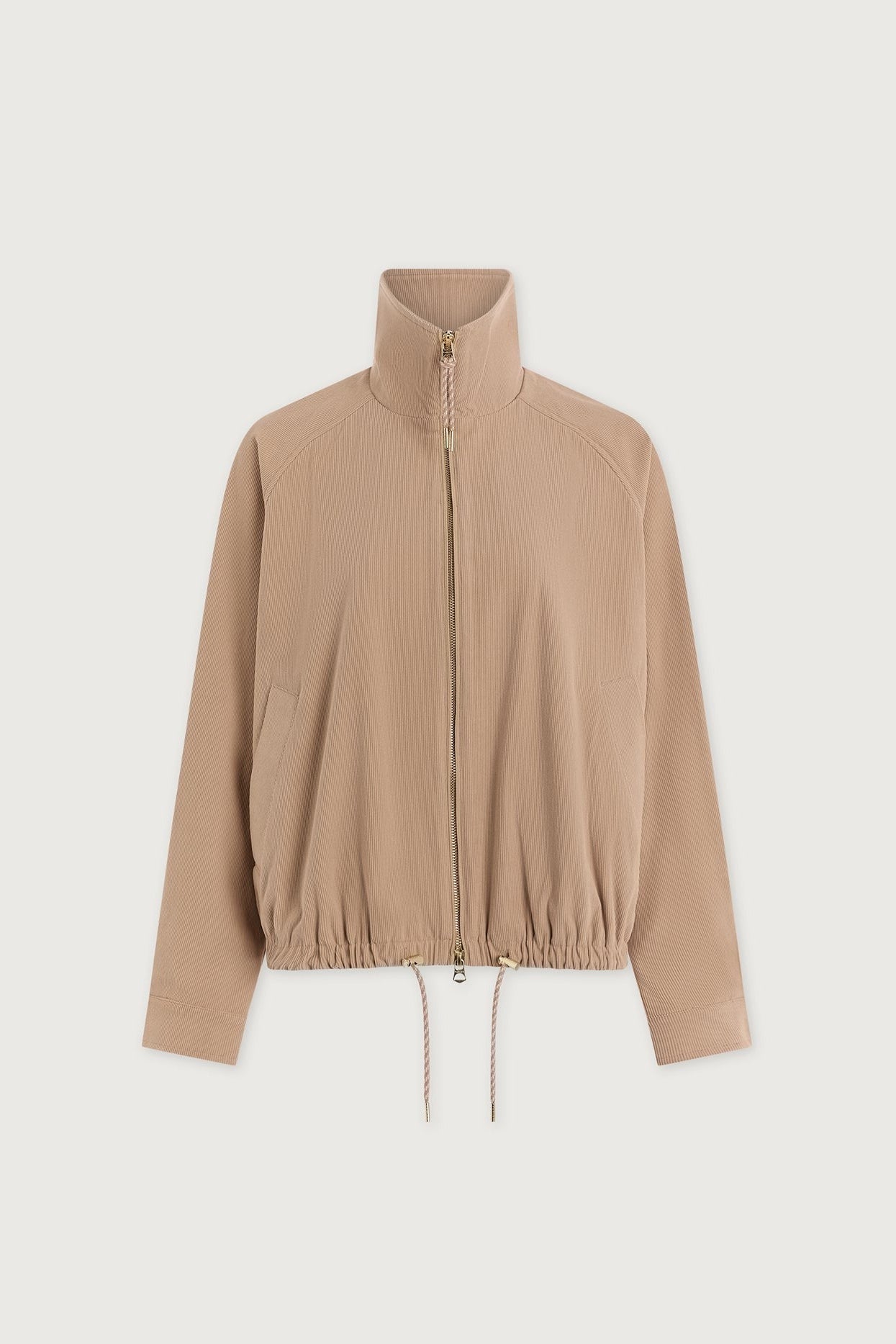 Young Ideas/Henmores - Nadina Cord Detail Blouson Jacket - Light Taupe - XS