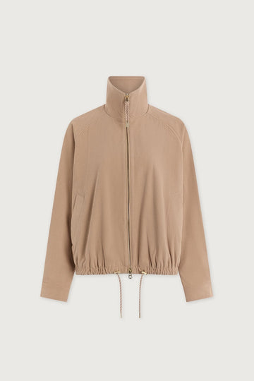 Young Ideas/Henmores - Nadina Cord Detail Blouson Jacket - Light Taupe - XS