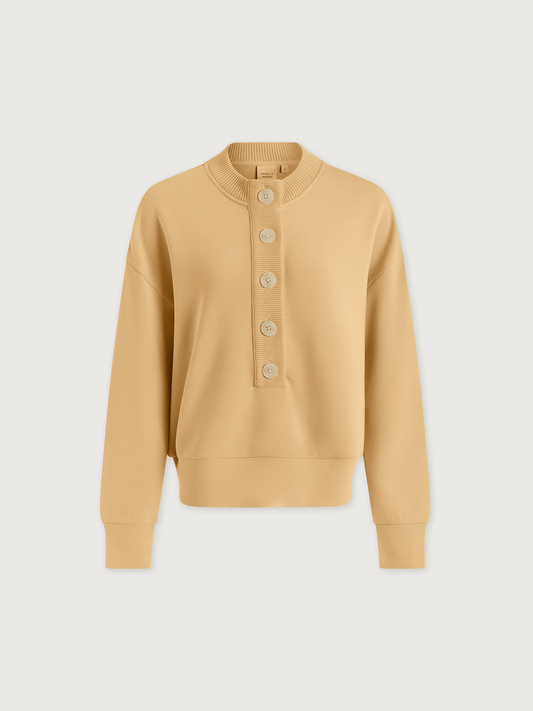 Young Ideas/Henmores - Reena Button Front Sweat - Sahara Sun - XS