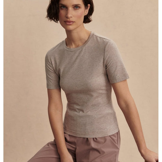 Young Ideas/Henmores - Regina Fitted T-Shirt - Taupe Marl - XS