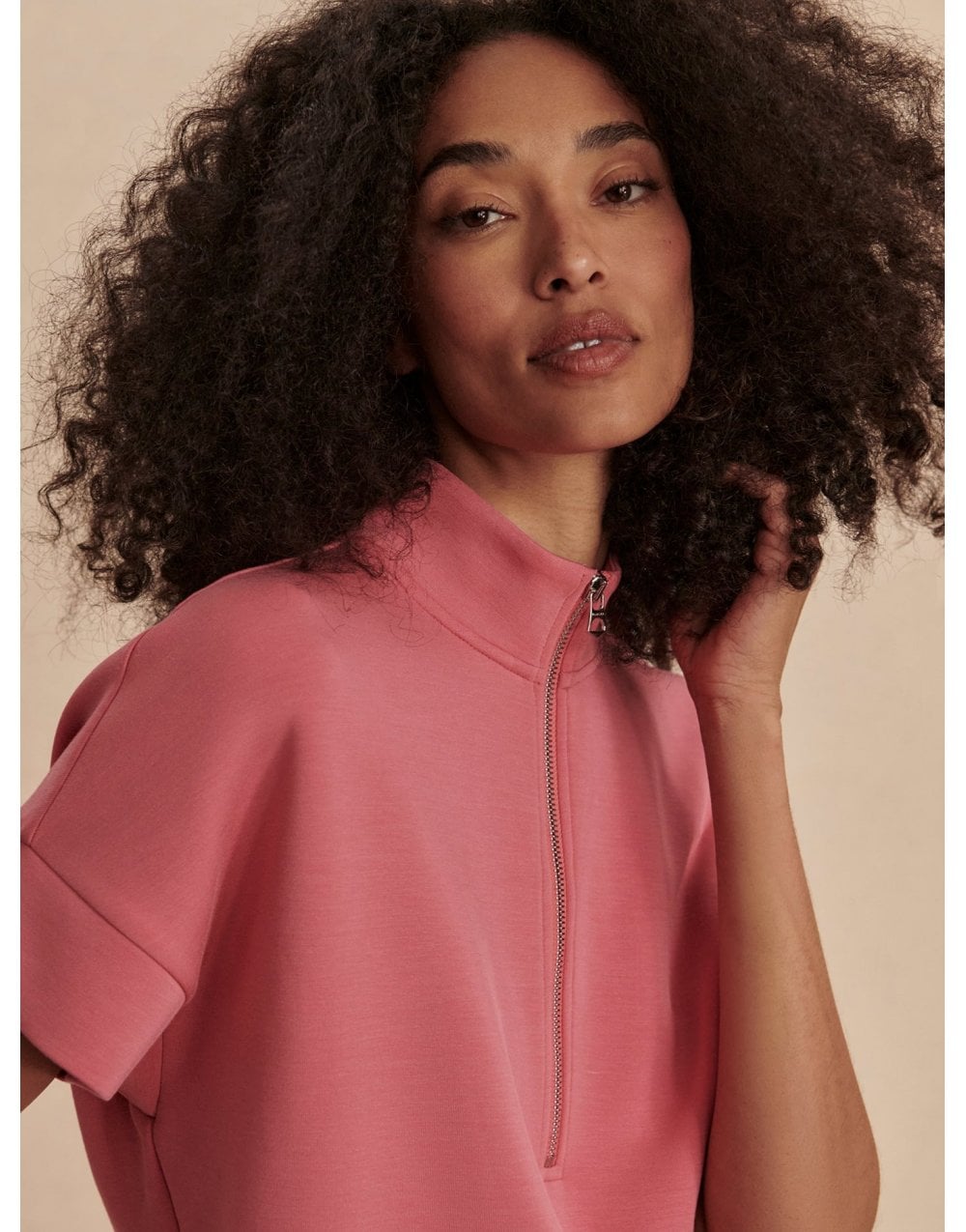 Young Ideas/Henmores - Ritchie Short Sleeve Sweat - Rapture Rose - XS