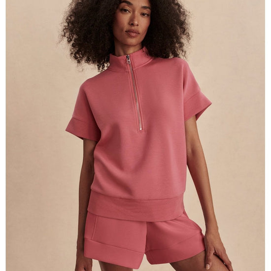 Young Ideas/Henmores - Ritchie Short Sleeve Sweat - Rapture Rose - XS