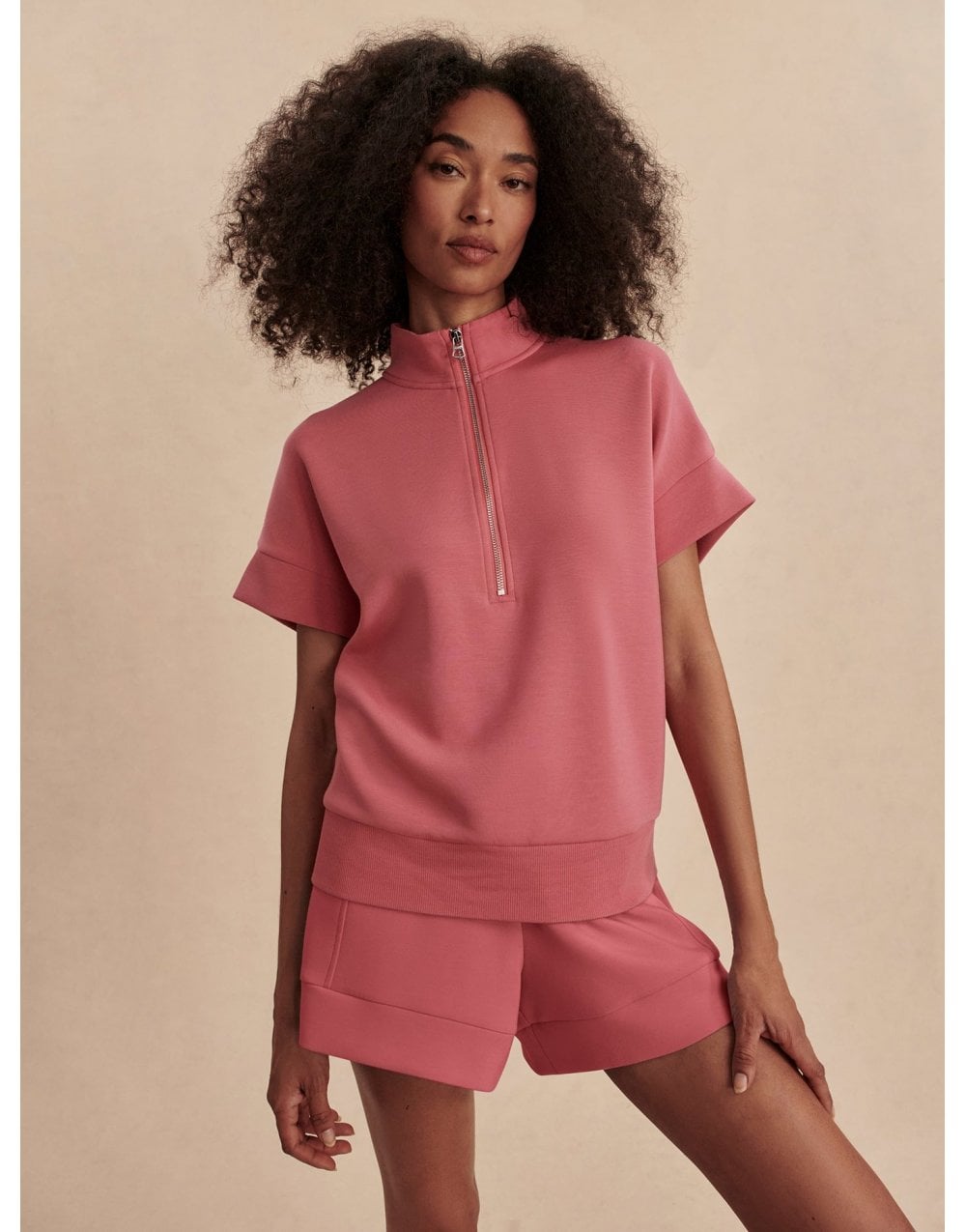 Young Ideas/Henmores - Ritchie Short Sleeve Sweat - Rapture Rose - XS