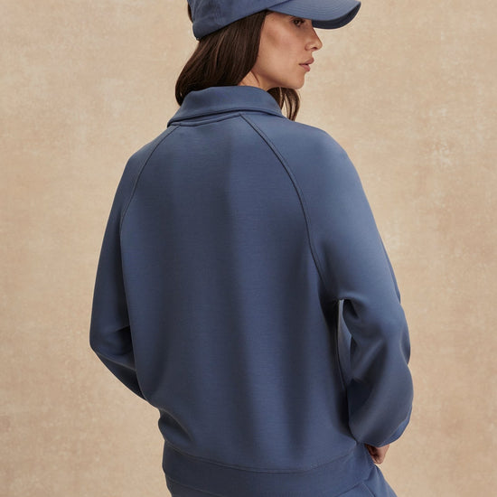 Young Ideas/Henmores - Selene Half Zip Sweat - Bijou Blue - XS