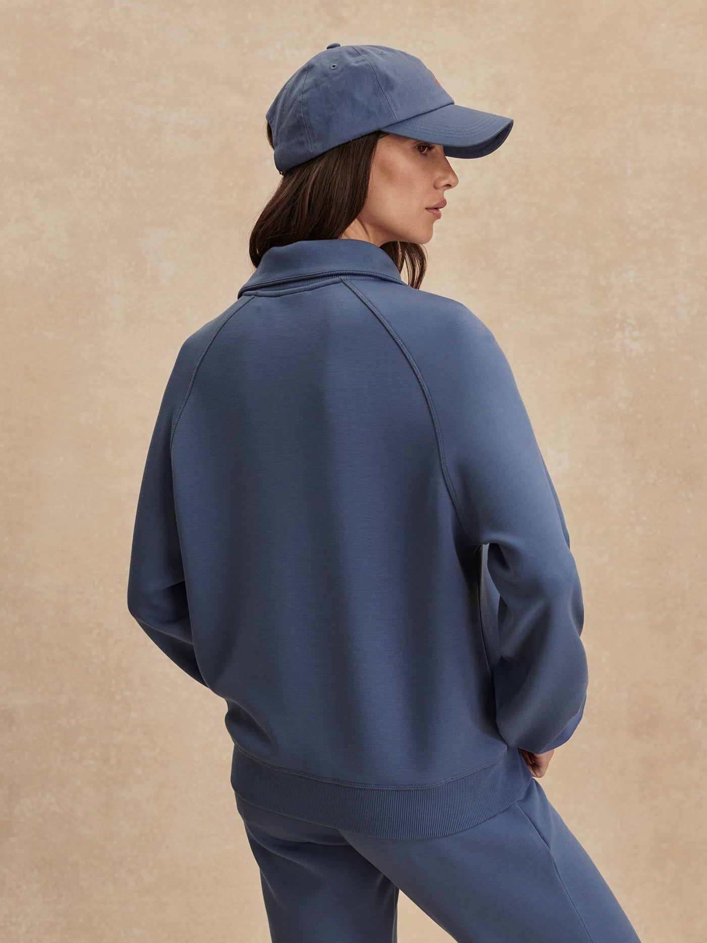 Young Ideas/Henmores - Selene Half Zip Sweat - Bijou Blue - XS