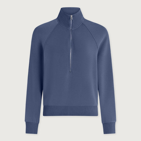 Young Ideas/Henmores - Selene Half Zip Sweat - Bijou Blue - XS