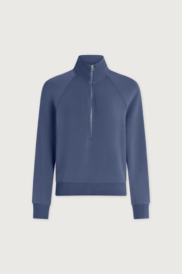 Young Ideas/Henmores - Selene Half Zip Sweat - Bijou Blue - XS