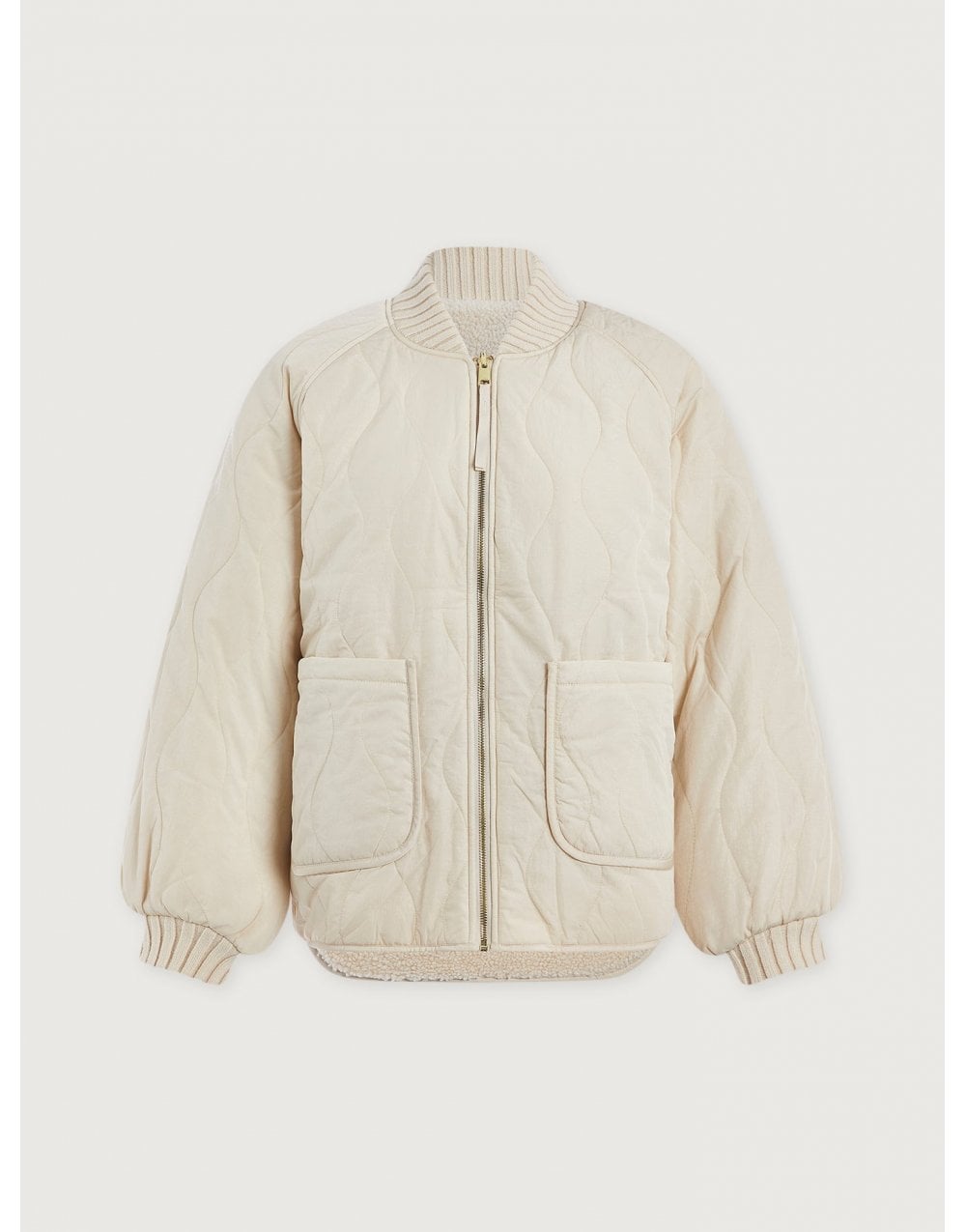 Young Ideas/Henmores - Serina Reversible Quilted Jacket - Sandshell - XS