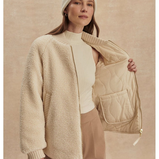 Young Ideas/Henmores - Serina Reversible Quilted Jacket - Sandshell - XS