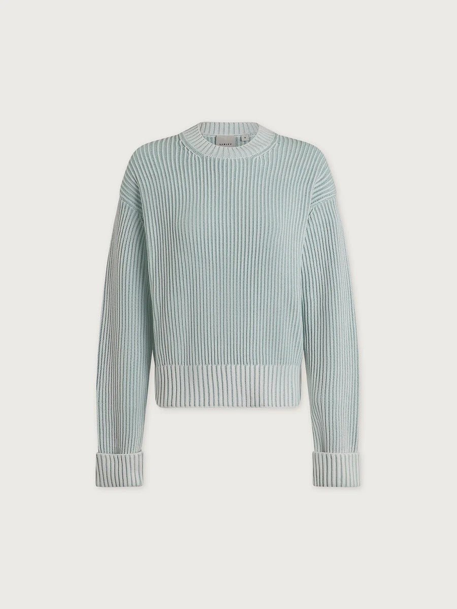 Young Ideas & Henmores -Seymour Ribbed Jumper -Blue Haze/Snow White -XS