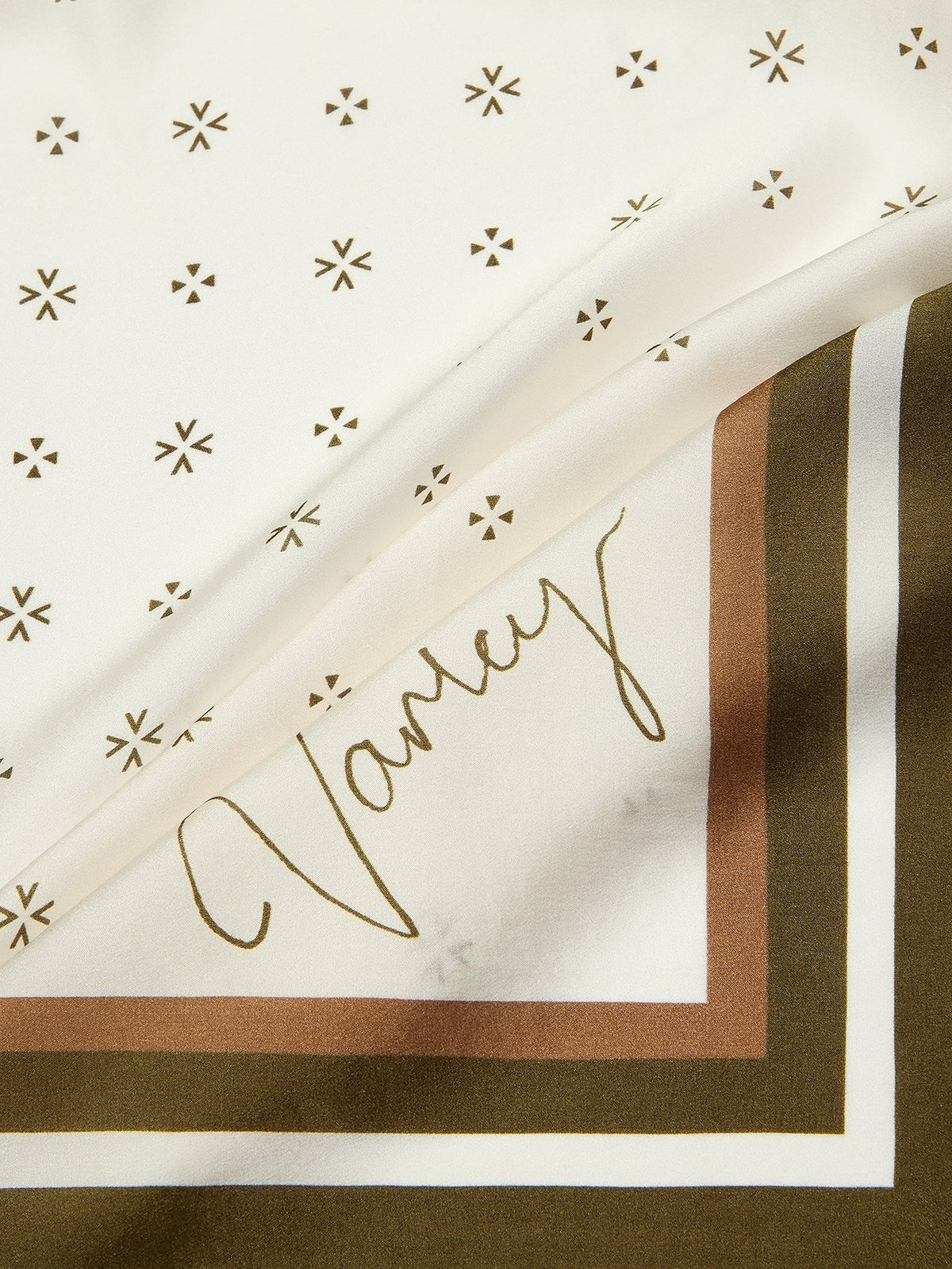 Young Ideas & Henmores -Silk Signature Scarf -Pristine / Golden Bronze -OS