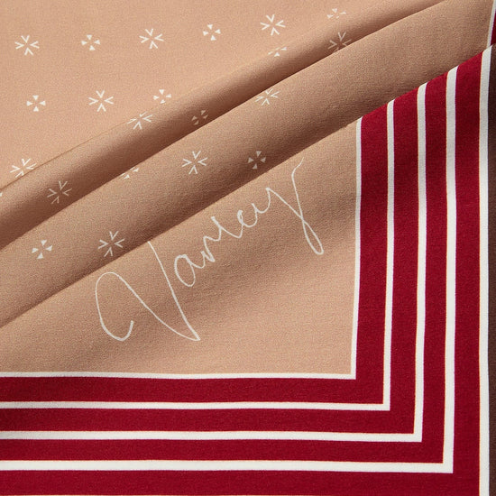 Young Ideas & Henmores -Silk Signature Scarf -Pristine / Golden Bronze -OS