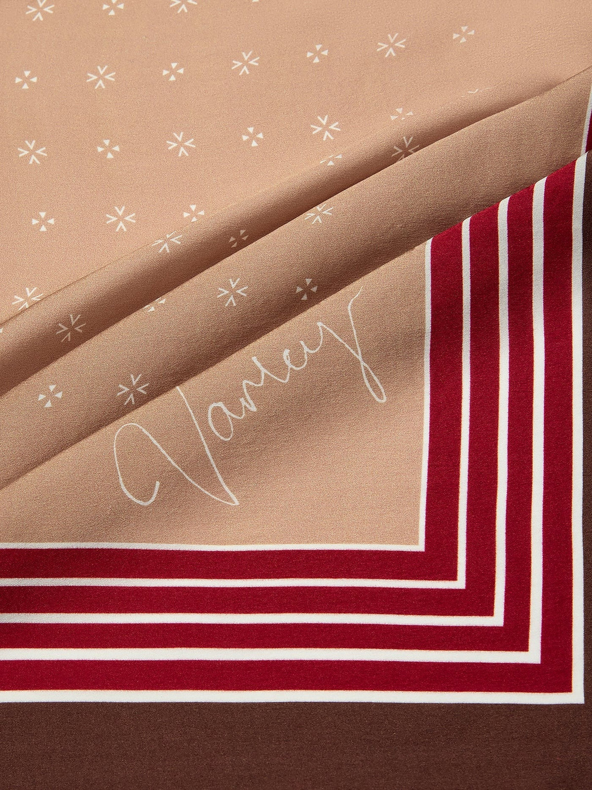 Young Ideas & Henmores -Silk Signature Scarf -Pristine / Golden Bronze -OS