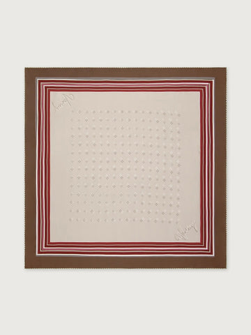 Young Ideas & Henmores -Silk Signature Scarf -Taupe Rumba Rose -OS