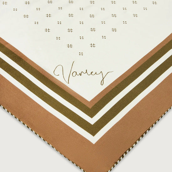 Young Ideas & Henmores -Silk Signature Scarf -Pristine / Golden Bronze -OS